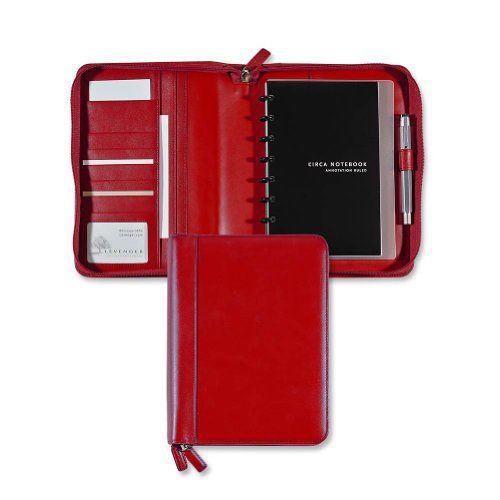 NEW Levenger Circa Zip Pro Folio Junior - Red