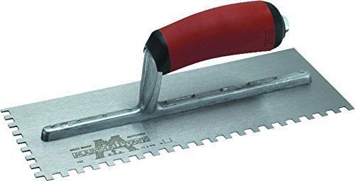 Marshalltown 702sdl notched trowel 1/4 x 1/4 x 1/4 sq-durasoft handle  left hand for sale