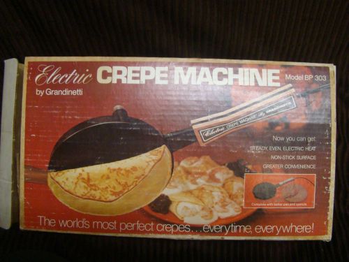 ELECTRIC CREPE MACHINE MAKER NON STICK Manual &amp; Recipes!