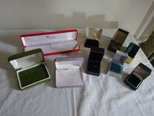 WOW Vintage 50&#039;s 60&#039;s 70&#039;s Jewelry Box Lot Presentation GIFT RING WATCH  Boxes