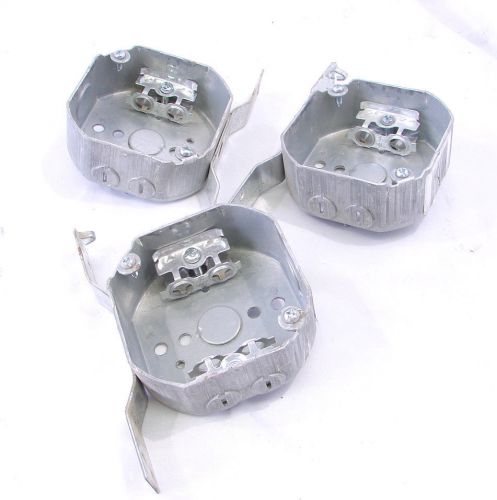 HUBBELL 4&#034; 1-1/2&#034; DEEP OCTAGON OUTLET BOX (LOT OF 3) *NNB*