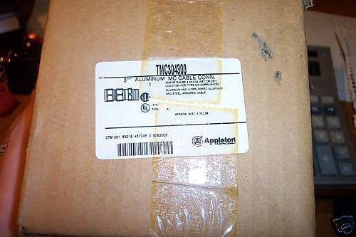 NIB APPLETON TMC304300 3&#034; AL CABLE CONNECTOR*