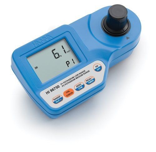 Hanna Instruments HI96750 Potassium Portable Photometer with Sample Cuvettes,