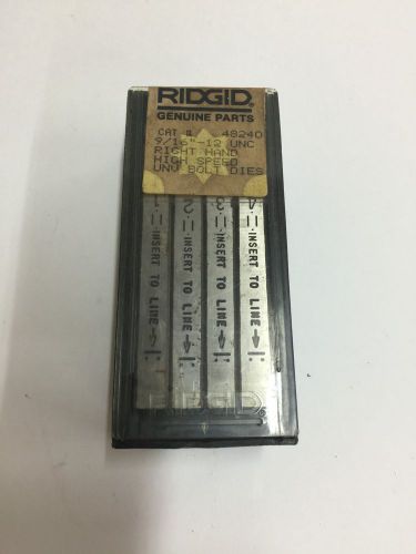 NEW RIDGID 9/16&#034;-12 UNC RIGHT HAND HIGH SPEED UNIVERSAL BOLT DIES 48240