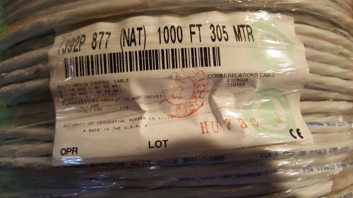 Belden 1392P 18/2C + 22/1P Shielded Plenum Media Control Cable Teflon Nat /20ft