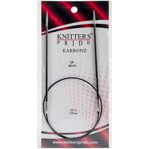 &#034;Karbonz Fixed Circular Needles 24&#034;&#034;-Size 1.5/2.5mm&#034;