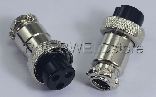 3pin Aviation Socket Air Connector 16-3P Female fit Plasma TIG Welding Torch 2PK