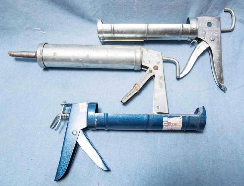 Lot of 3 caulk gun newborn 307 ratchet rod hyde tools dq for sale