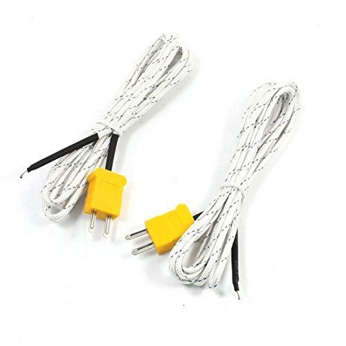 uxcell 2PCS K Type 0-400C Temperature Sensor Thermocouple Probe 2 Meter 6.6Ft