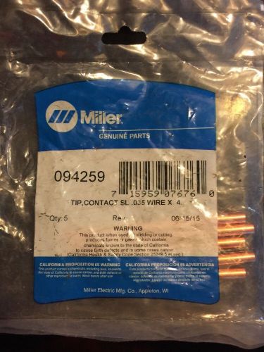 MILLER ELECTRIC 94259 Tip, Slip, Contact, .035, PK 5