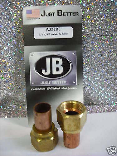 J/b industries swivel fm flare-sweat adapters (2) 5/8&#034; for sale