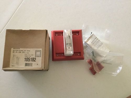 New nos wheelock mt-24-lsm-vfr 105182 multitone strobe signal 20-31vdc 1-3 fps for sale