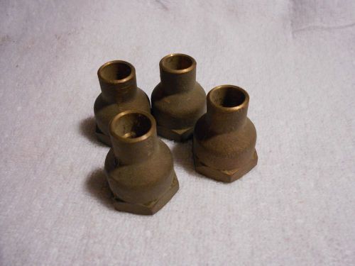 4 Pcs. Copper 3/8 x 1/2 Female Adapter - Reducing - 3/8 Sweat x 1/2 FIP - NEW-A2