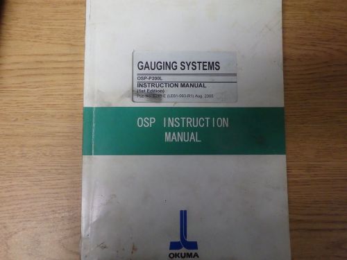 Okuma instruction manual gauging systems osp-p200l_5248-e (le61-093-r1) for sale