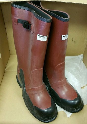 NIB SALISBURY 21455 17&#034; LINEMANS FULL-CUT DEEP HEEL OVERSHOES BOOTS SZ 13