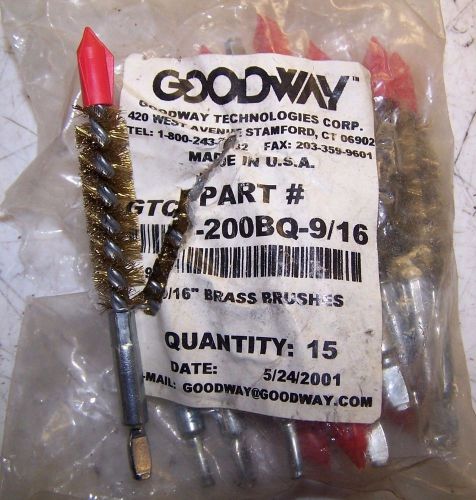 14) NEW GOODWAY GTC-200BQ-9/16 BRASS BRUSHES QUICK CONNECT BRUSH FOR 9/16&#034; TUBE