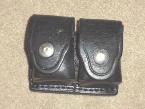 Gould &amp; Goodrich B162 Leather Dbl Speedloader Pouch S&amp;W K or L Frame Revolver