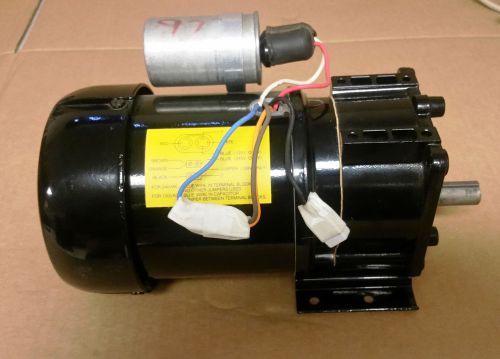 New Bison AC Gearmotor 016-242-3019 1/4hp parallel 19:1 ratio 168 in/lb torque