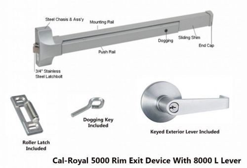 Panic Exit Bar Emergency Push Device Aluminum Alarm Fire Hardware Commercial New