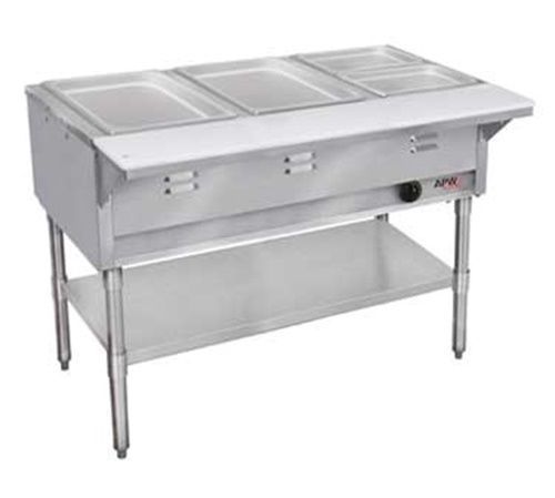 APW Wyott WGST-3-NG Champion Hot Well Wet Bath Gas Steam Table 3 well 15,000...
