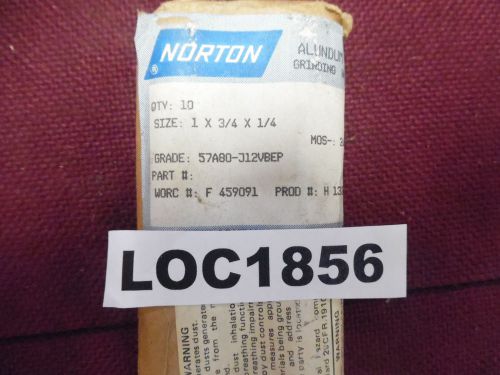 NORTON ALUNDUM GRINDING WHEELS 57A80-J12VBEP 1 X 3/4 X 1/4  LOC1856