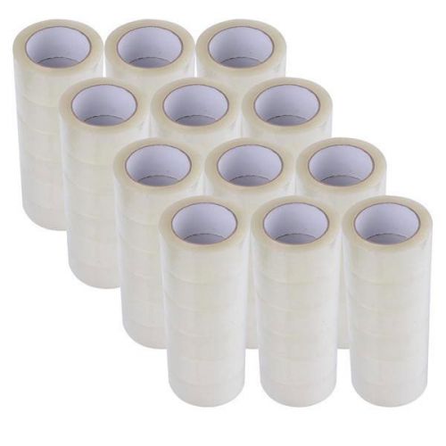 72 Rolls Carton Sealing Tape 1.77 Mil 2&#034; x 110 yds Clear 969