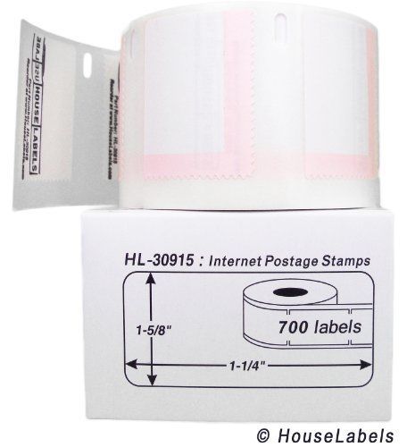 HouseLabels DYMO-Compatible 30915 Internet Postage Labels (1-5/8&#034; x 1-1/4&#034;) --