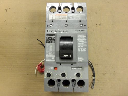 Siemens HFD6 HFD63F250 3 pole 250 Amp 600 v W Shunt and Aux Circuit Breaker UA