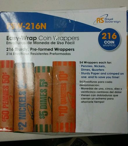 Royal Sovereign Assorted Coin Preformed Wrappers, 216 Count (FSW-216N)