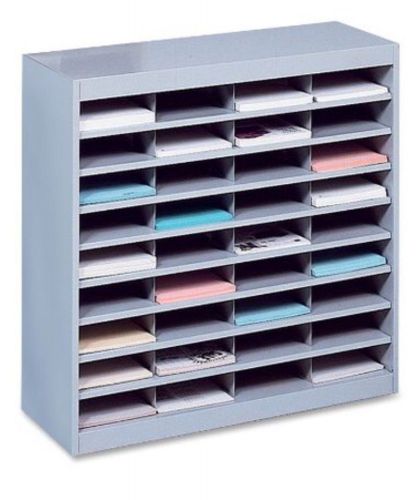 SAFCO, E-Z STOR LITERATURE ORGANIZER, 36 LETTER SIZE, 8x 11 Paper, Gray, NWOT