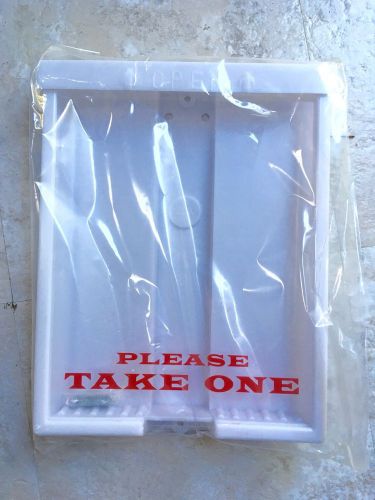 &#034;Please Take One&#034; Sturdy Real Estate Brochure Box - Holds 75, 8.5&#034; x 11&#034; Flyers,