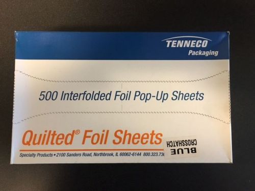 Aluminium foil interfold sheets 9&#034; x 10.75&#034; blue cross hatch 3000/cs for sale