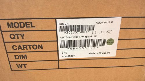 New/Open Box Bosch AEC-4W-UPS2 Access Easy Controller 4 Wiegand