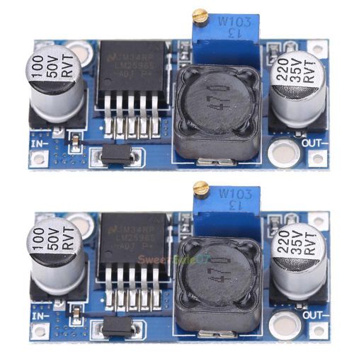 2pcs  DC-DC 3A Buck Converter Adjustable Step-Down Power Supply Module LM2596S