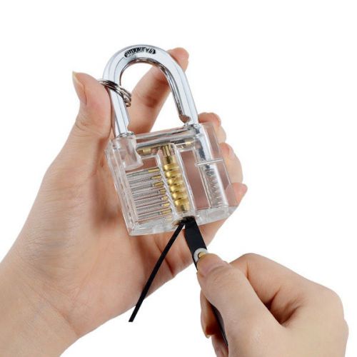 Practice Padlocks Lock with 12pcs Unlocking Lock Pick Set Key Extractor Tool New