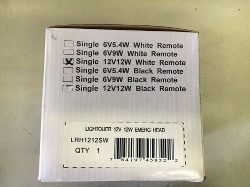 LIGHTOLIER LRH1212SW NEW IN BOX 12V 12W WHITE REMOTE HEAD SEE PICS SHELF C2