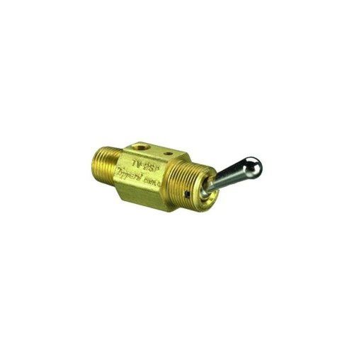 Clippard TV-2SP 2-Way Toggle Valve Enp Steel Toggle 1/8&#034; NPT Male 4.5 SCFM at...