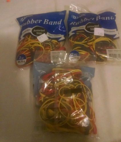 BAZIC Assorted Dimensions 56g/Approx 100 Rubber Bands, Multi Color--Two Packages