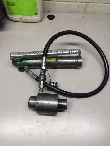 Greenlee 767 Hydraulic Hand Pump + 746 Ram AS IS #3743