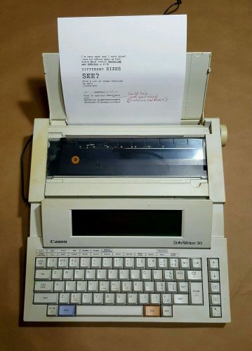 Canon Starwriter 30 Publishing Word Processor Portable Electric Typewriter WORKS