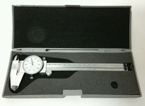Vintage mitutoyo dial micrometer caliper shock proof 505-637-50 in case for sale