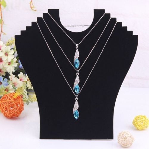 Black Chain Necklace Jewelry Display Holder Stand Neck Easel Showcase