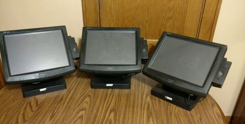 Lot of (3) Jiva Poliflex TP-8000 Series Touch Screen Terminal Model 8015 AS IS