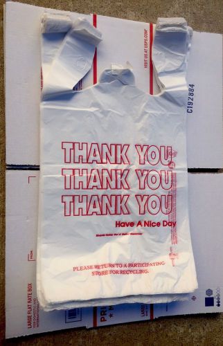 240 Count ** # 1/6 ** THANK YOU ** PLASTIC GROCERY BAGS 11&#034; X 21&#034; X 6.5&#034;