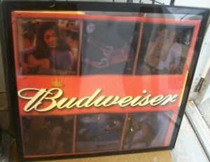 RESTAURANT EQUIPMENT LIGHT UP BUDWEISER LATINO SIGN 30.5&#034; tall x 32&#034; wide