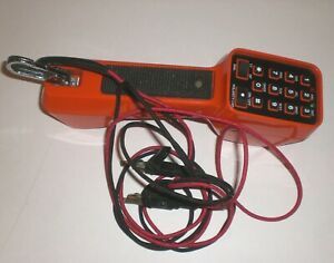 AT&amp;T Orange Phone Line Tester Push Button Handset Lineman&#039;s Test