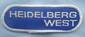 vintage Heidelberg West printing press service patch