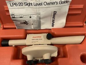 DAVID WHITE SIGHT LEVEL LP6-20 SURVEYOR With Original Hard Case