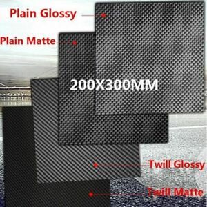 1pc 200mm X 300mm 3k Carbon Fiber Plate Panel Sheets 0.2mm 0.5mm 1mm 1.5mm 2mm 3