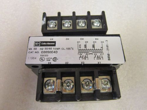 Cutler Hammer C0050E4D 50 va control transformer